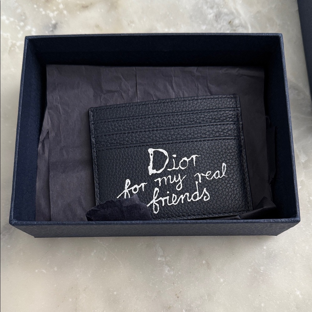 Dior Navy and White Card Holder - Picture 4 of 7